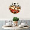 Chicago City Scene Clocks 15 Inch, Landscape Artwork Modern Office Decor for Men Non Ticking Round Arabic Numbers Clock for Home Living Room Office Decoration view 2