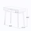 Bituman Home Office Desk, Computer Desk with Storage Drawers Laptop PC Workstation with Storage Compartment Writing Study Desk with Solid Wood Legs, for Home, Office, Bedroom, Study, Living Room view 2