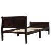AYTTPG Twin Size Wood Platform Bed, Twin Bed Frame, Mattress Foundation, Sleigh Bed with Headboard and Footboard, 10 Sturdy Wood Slats Support, Weight Capacity 200 lbs, No Box Spring Needed, Espresso view 4