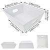 funsky Basket For Gifts Empty, 5 Pk White Empty Gift Baskets To Fill, Sturdy Cardboard Tray With Handles, Large Gift Baskets Empty Bulk For Beautiful Gifts, Christmas, Easter, Bridesmaid, Wedding view 2