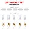 funsky Basket For Gifts Empty, 5 Pk White Empty Gift Baskets To Fill, Sturdy Cardboard Tray With Handles, Large Gift Baskets Empty Bulk For Beautiful Gifts, Christmas, Easter, Bridesmaid, Wedding view 3