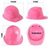 Sumind 48 Packs Construction Party Hats Kids Plastic Worker Helmet Bulk Toy for 3-8 Years Children Dress up Party Supplies (Pink) view 2
