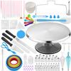 300 PCS Cake Decorating Kit, Cake Decoration Supplies, Baking Accessories Tools Set, Cake Turntable Stand Frosting Piping Bags Icing Tips Nozzles Spatulas Smoothers Cookie Cutters Cupcake Muffin Cups view 1