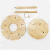 Cabilock 6holes Nature Solid Wooden Wine Glass Holder European Style Drying Rack for Stemware Easy to Assemble and Clean Upside down Goblet Display Stand view 3