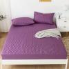 FCLDESHOP Soft Bed Padded Sheet,Kids Bedroom Quilted Waterproof Mattress Protector, Hotel Solid Color Deep Pocket Mattress Topper Fitted Sheets,Purple,180 * 200cm*35cm view 1