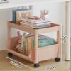 Multifunctional Rolling Cart with Hooks, Kitchen/Under Desk Storage Trolley, Rolling Utility Cart for Bathroom Dorm, Adjustable Storage Shelves for Narrow Spaces (Size : A) view 2