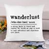 Canvas Wanderlust Definition Throw Pillow Covers 16x16in Funny Farmhouse Pillow Covers Decorative Square Cushion Cover for Couch Home Decor view 2