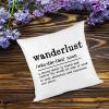Canvas Wanderlust Definition Throw Pillow Covers 16x16in Funny Farmhouse Pillow Covers Decorative Square Cushion Cover for Couch Home Decor view 3