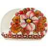 Polmedia Polish Pottery Napkin Holder UNIKAT - Autumn Wedding Pattern Handmade in Boleslawiec Poland + Certificate of Authenticity view 2