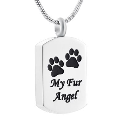 BIAIHQIE My Best Friend Dog Tag Cremation Jewelry in Pendant Necklaces Ashes Urn for Pet Memorial Keepsake Necklace - Free Engravable