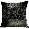 ailishabroy Halloween Skull Pillow Covers One Sided, Home Decor Cotton Linen Sofa Throw Pillow Case Cushion Cover 18" x 18" view 1