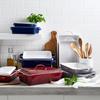 Sur La Table Rectangular Stoneware Casserole with Lid, 4 qt, White view 2