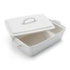 Sur La Table Rectangular Stoneware Casserole with Lid, 4 qt, White view 4
