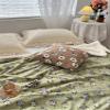 Aesthetic Floral Fleece Thick Warm Blanket for Winter, Cozy Luxury Plush Bed Blankets, Warm and Cozy Fuzzy Blanket (Green,80x90) view 4