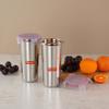 Sumeet Stainless Steel Airtight, Leak Proof, Freezer Safe and Dust Proof Big Glass/Tumbler with Lid Set of 2, Capacity - 600ML, Dia - 9cm (Each) view 3