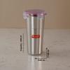 Sumeet Stainless Steel Airtight, Leak Proof, Freezer Safe and Dust Proof Big Glass/Tumbler with Lid Set of 2, Capacity - 600ML, Dia - 9cm (Each) view 4