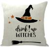 ailishabroy Halloween Skull Pillow Covers One Sided, Home Decor Cotton Linen Sofa Throw Pillow Case Cushion Cover 18" x 18" view 1