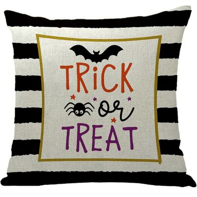 ailishabroy Halloween Skull Pillow Covers One Sided, Home Decor Cotton Linen Sofa Throw Pillow Case Cushion Cover 18" x 18"