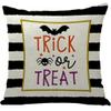 ailishabroy Halloween Skull Pillow Covers One Sided, Home Decor Cotton Linen Sofa Throw Pillow Case Cushion Cover 18" x 18" view 1