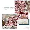 Aesthetic Floral Fleece Thick Warm Blanket for Winter, Cozy Luxury Plush Bed Blankets, Warm and Cozy Fuzzy Blanket (Red Rose,80x90) view 3