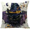 ailishabroy Halloween Skull Pillow Covers One Sided, Home Decor Cotton Linen Sofa Throw Pillow Case Cushion Cover 18" x 18" view 1