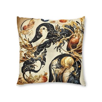 4th House in Virgo Tufted Floor Pillow, Square 26"  26"