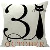 ailishabroy Halloween Skull Pillow Covers One Sided, Home Decor Cotton Linen Sofa Throw Pillow Case Cushion Cover 18" x 18" view 1