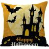 ailishabroy Halloween Skull Pillow Covers One Sided, Home Decor Cotton Linen Sofa Throw Pillow Case Cushion Cover 18" x 18" view 1
