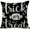 ailishabroy Halloween Skull Pillow Covers One Sided, Home Decor Cotton Linen Sofa Throw Pillow Case Cushion Cover 18" x 18" view 1
