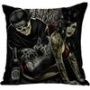 ailishabroy Halloween Skull Pillow Covers One Sided, Home Decor Cotton Linen Sofa Throw Pillow Case Cushion Cover 18" x 18" view 1