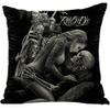 ailishabroy Halloween Skull Pillow Covers One Sided, Home Decor Cotton Linen Sofa Throw Pillow Case Cushion Cover 18" x 18" view 1