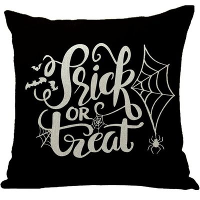 ailishabroy Halloween Skull Pillow Covers One Sided, Home Decor Cotton Linen Sofa Throw Pillow Case Cushion Cover 18" x 18"