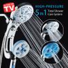 Hotel Spa AquaCare High Pressure 6-in-1 Aquassage - 76-mode 3-way Combo, Showerhead, Hand Shower, Body Brush, Hair Brush & Arm in One Two Brackets, Extra-long 6 foot Stainless Steel Hose view 2