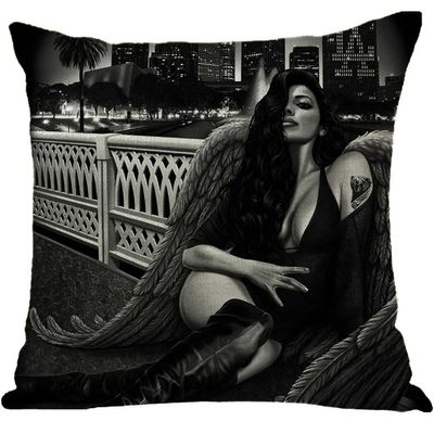 ailishabroy Halloween Skull Pillow Covers One Sided, Home Decor Cotton Linen Sofa Throw Pillow Case Cushion Cover 18" x 18"
