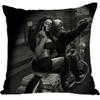 ailishabroy Halloween Skull Pillow Covers One Sided, Home Decor Cotton Linen Sofa Throw Pillow Case Cushion Cover 18" x 18" view 1