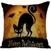 ailishabroy Halloween Skull Pillow Covers One Sided, Home Decor Cotton Linen Sofa Throw Pillow Case Cushion Cover 18" x 18" view 1