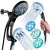 Hotel Spa AquaCare High Pressure 6-in-1 Aquassage 76-mode 3-way Combo, Showerhead, Hand Shower, Body Brush, Hair Brush & Arm in One Two Brackets, Extra-long 6 foot Hose, Brush Head Holder view 1