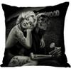 ailishabroy Halloween Skull Pillow Covers One Sided, Home Decor Cotton Linen Sofa Throw Pillow Case Cushion Cover 18" x 18" view 1