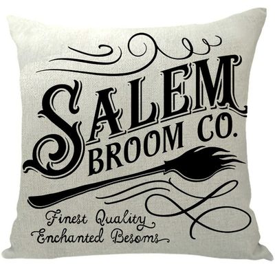 ailishabroy Halloween Skull Pillow Covers One Sided, Home Decor Cotton Linen Sofa Throw Pillow Case Cushion Cover 18" x 18"