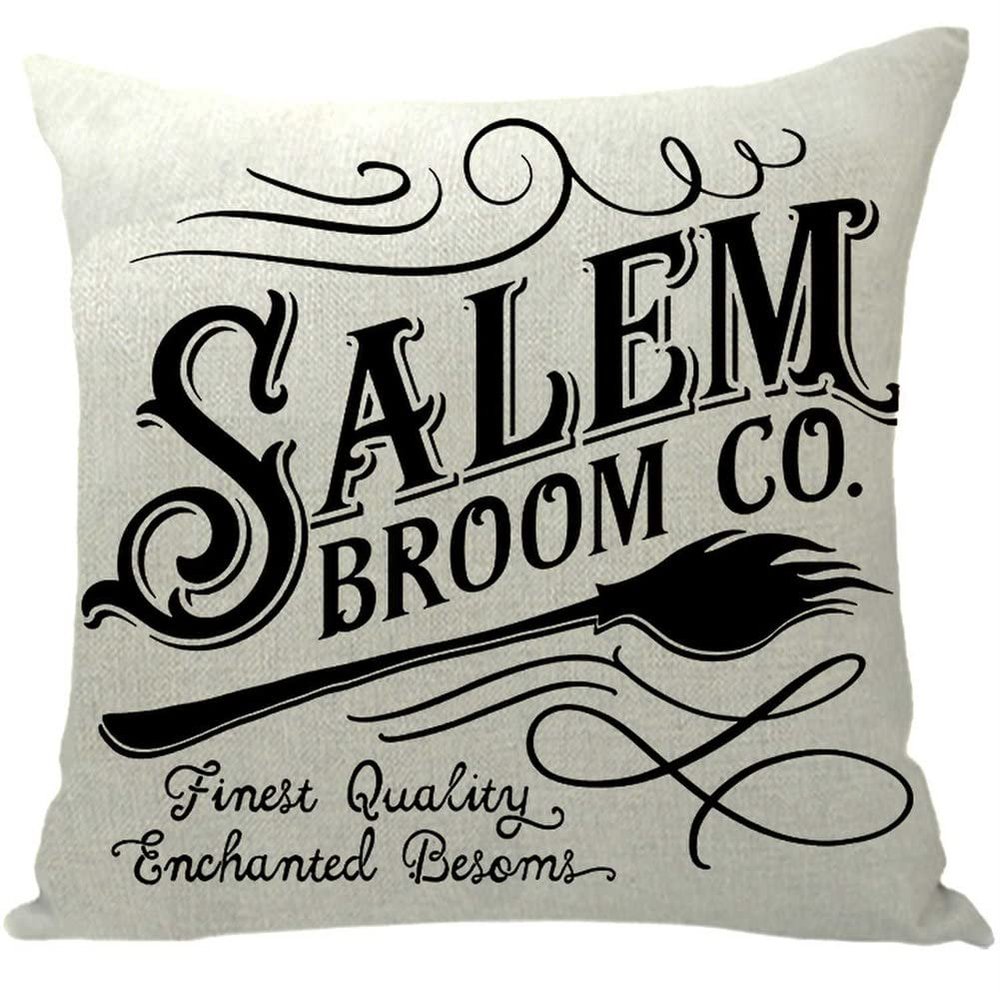 ailishabroy Halloween Skull Pillow Covers One Sided, Home Decor Cotton Linen Sofa Throw Pillow Case Cushion Cover 18" x 18"