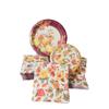 Fall Gather/Harvest Microwave Safe Paper Plate Set (Dinner & dessert Plate with Napkins BULK) view 1