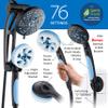 Hotel Spa High Pressure 6-in-1 Aquassage - 76-mode 3-way Combo, Showerhead, Hand Shower, Body, Hair Brush & Arm in One Two Brackets, Extra-long 6 foot Stainless Steel Hose, Brush Head Holder view 4