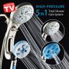 AquaCare High Pressure 6-in-1 Aquassage - 76-mode 3-way Combo, Showerhead, Hand Shower, Body Brush, Hair Brush & Arm in One! Two Brackets, Extra-long 6 foot Stainless Steel Hose, Brush Head Holder view 2