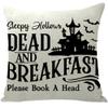ailishabroy Halloween Skull Pillow Covers One Sided, Home Decor Cotton Linen Sofa Throw Pillow Case Cushion Cover 18" x 18" view 1