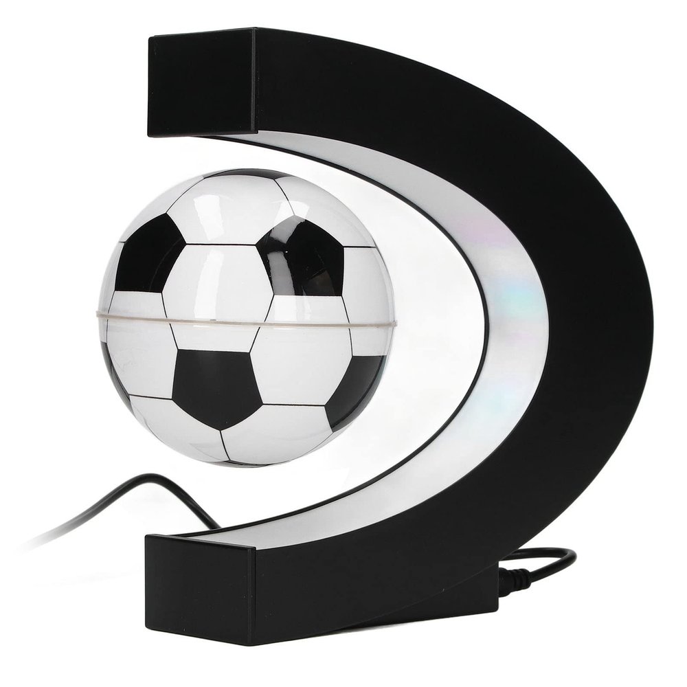 Magnetic Levitation Floating Ball with C Shape Base and LED Lights Great Fathers Boyfriend Birthday Desk Decoration(#1)