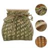 Zerodeko 2pcs Handmade Woven Storage Basket Household Organizer for Flower Arrangements Multi-purpose Use Rustic Design for Fruits Storage Random Style view 2