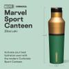 Corkcicle Marvel Sport Canteen - Triple-Insulated Stainless Steel Water Bottle - Straw Cap & Folding Metal Handle - Summer Drinkware Gift - Keeps Drinks Ice Cold - Loki - 20 oz view 2