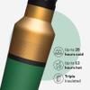 Corkcicle Marvel Sport Canteen - Triple-Insulated Stainless Steel Water Bottle - Straw Cap & Folding Metal Handle - Summer Drinkware Gift - Keeps Drinks Ice Cold - Loki - 20 oz view 3