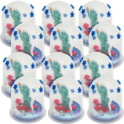 Statue of Liberty Glitter Snow Globe Craft Kit | Pack of 12