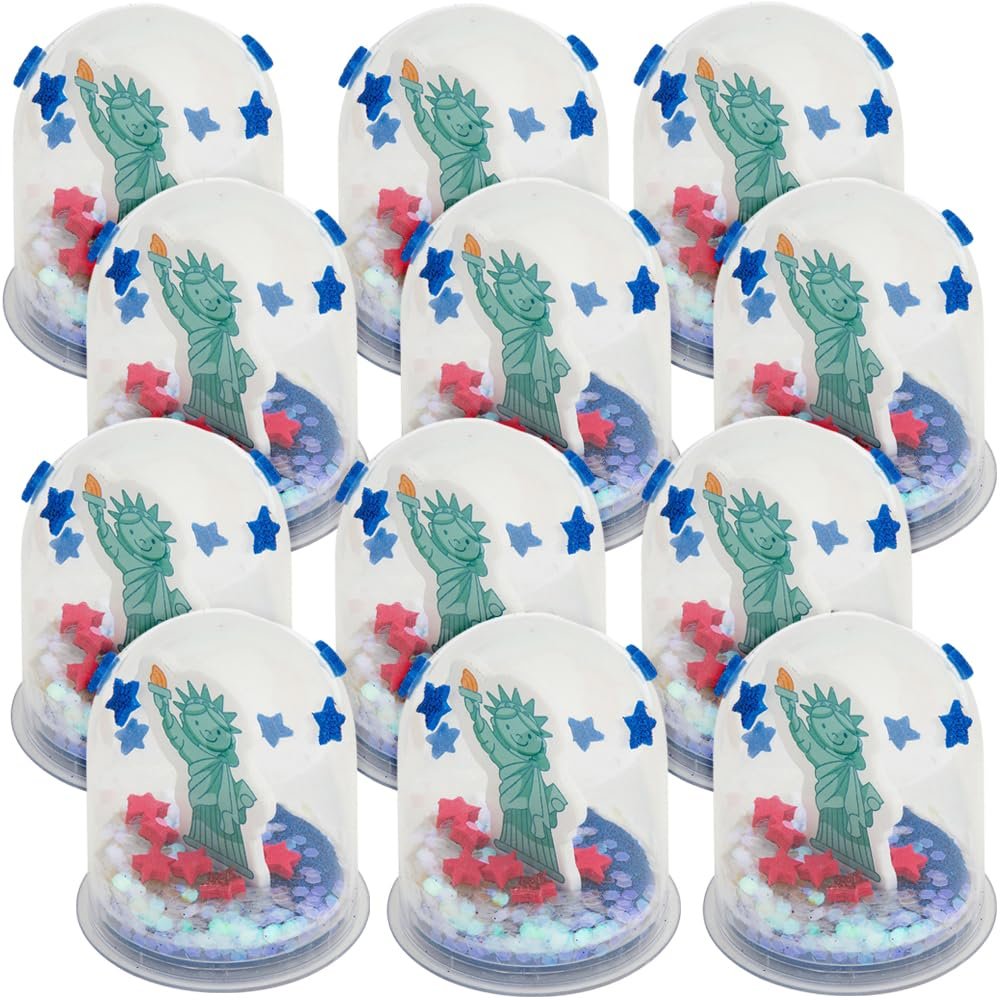 Statue of Liberty Glitter Snow Globe Craft Kit | Pack of 12